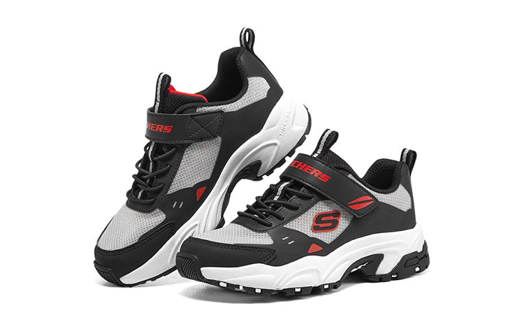 (Youth) Skechers Stamina 'Black Grey Red' 圖 3