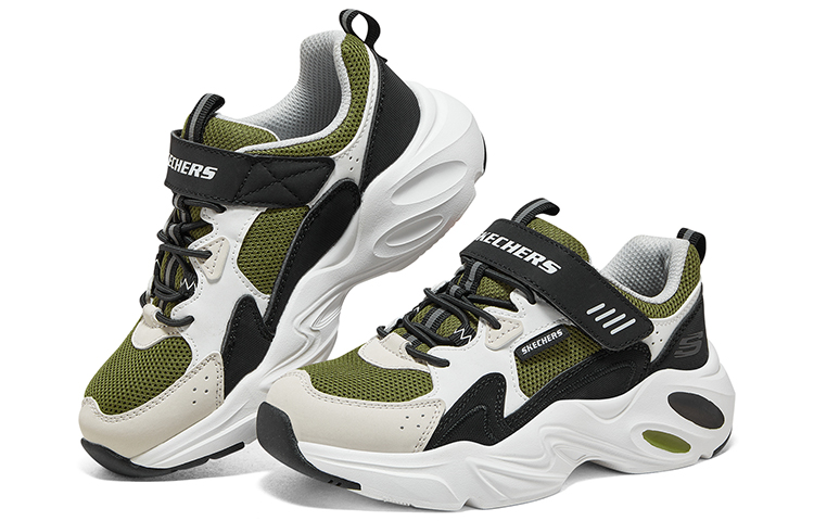 Shop (JR) Skechers Stamina Airy 'Hitam Hijau Zaitun' 405265L-BKOL