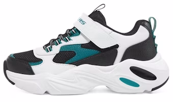 (Youth) Skechers Stamina Airy 'White Black Green' 405204L-WBTQ (Youth) Skechers Stamina Airy 'White Black Green' 405204L-WBTQ