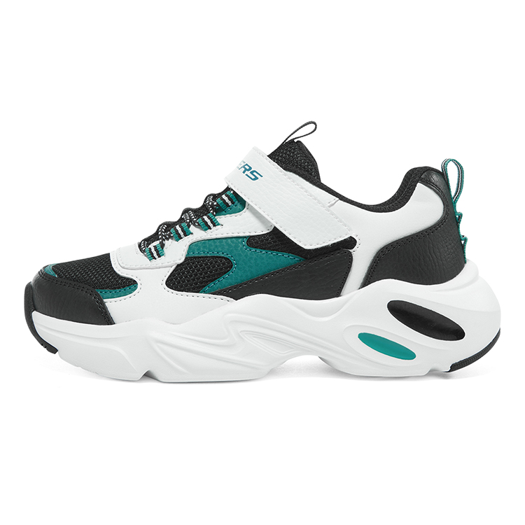 (Youth) Skechers Stamina Airy 'White Black Green' 405204L-WBTQ