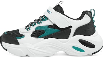 (Youth) Skechers Stamina Airy 'White Black Green' 405204L-WBTQ (Youth) Skechers Stamina Airy 'White Black Green' 405204L-WBTQ