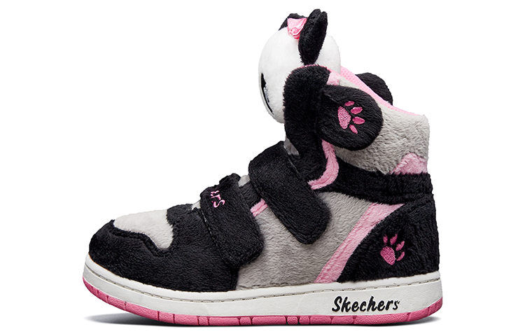 (Youth) Skechers Sugarcanes Panda Shoes 'Black Grey Pink' 80689N-BKPK