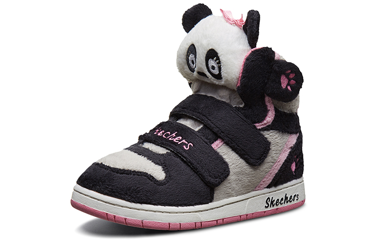 Lookbook (JR) Chaussures Skechers Sugarcanes Panda ''Noir Gris Rose'' 80689N-BKPK