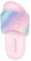 Shop (JR) Skechers Sunny Slides 'Langkah Fuzzy Pastel' 302991L-PKMT