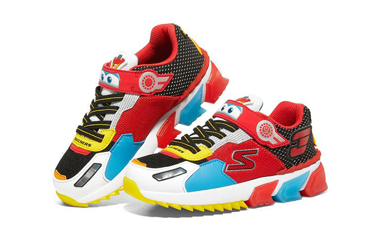 (Youth) Skechers Super Wings Low 'Black Multicolor' 圖 3