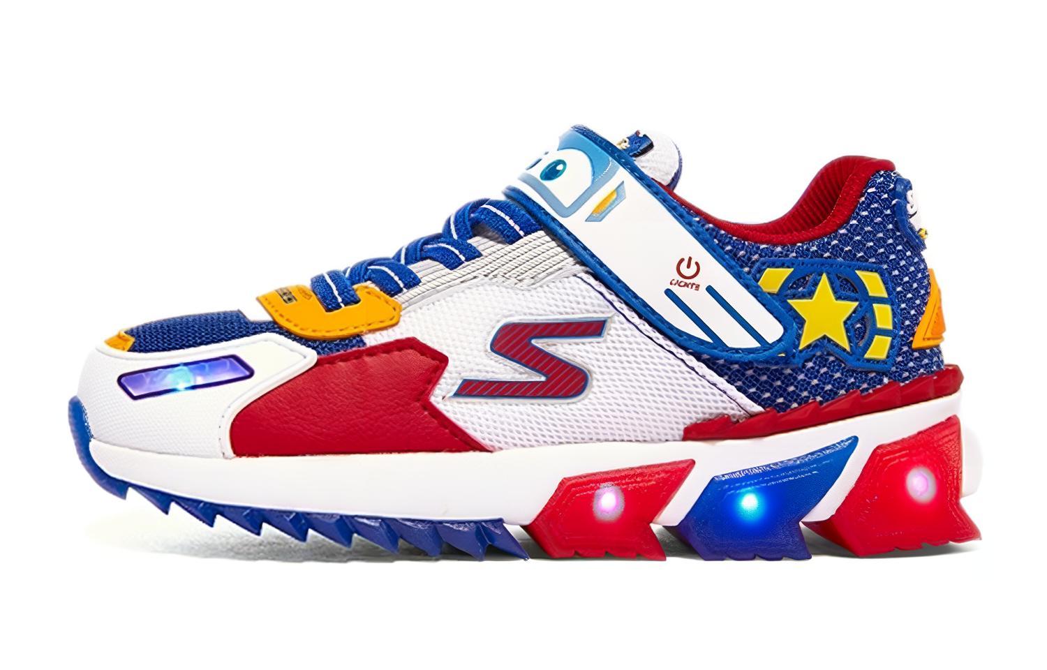 (Youth) Skechers Super Wings x Velcro 'Blue Multicolor' 406120L-BLMT