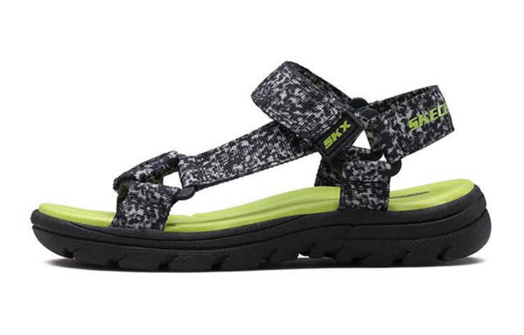 (Youth) Skechers Supreme 'Black Grey Green' 92218L-BKGY