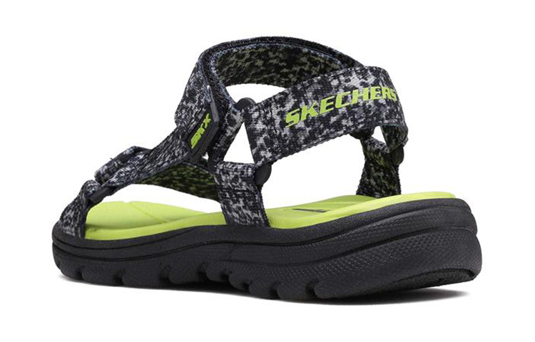 Shop (Youth) Skechers Supreme 'Black Grey Green' 92218L-BKGY