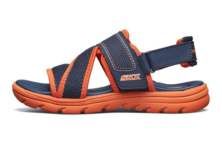 (Youth) Skechers Supreme 'Grey Orange' 92222L-NVOR