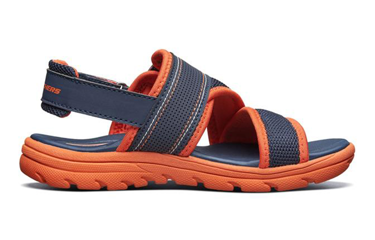 Order (Youth) Skechers Supreme 'Grey Orange' 92222L-NVOR