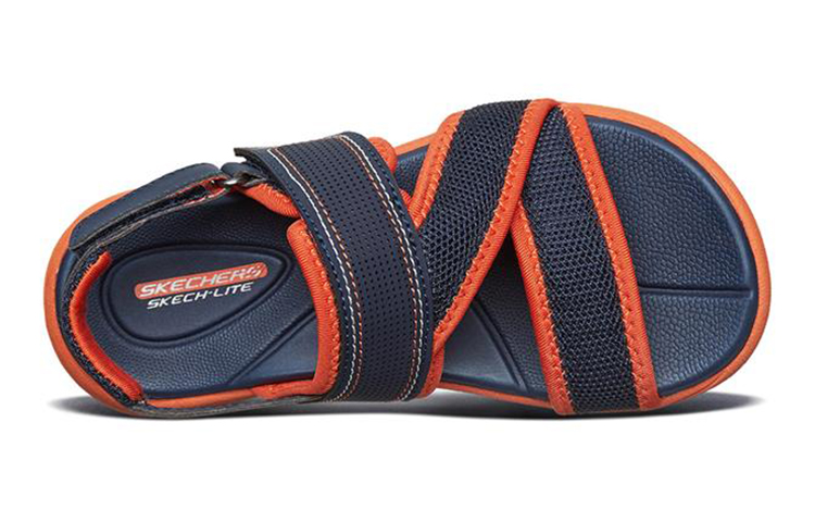 Lookbook (Youth) Skechers Supreme 'Grey Orange' 92222L-NVOR