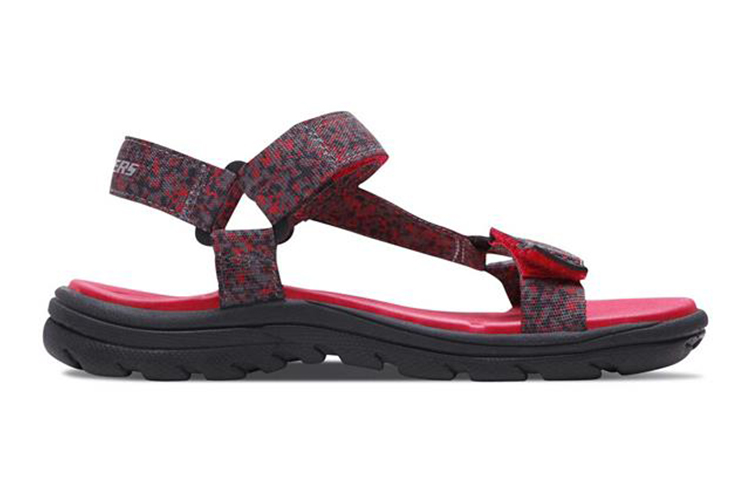 Order (Youth) Skechers Supreme Sandal 'Black Grey Red' 92218L-BGRD