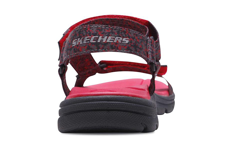 Shop (Youth) Skechers Supreme Sandal 'Black Grey Red' 92218L-BGRD