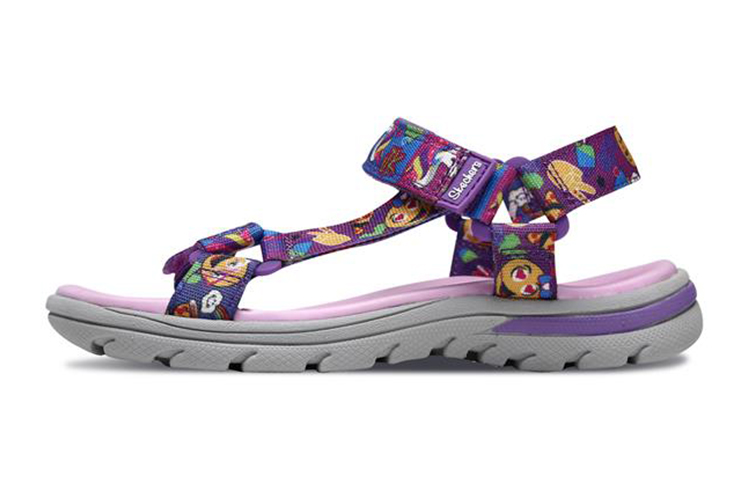 (Youth) Skechers Supreme Sport Sandal 'Purple Multi Velcro' 86936L-PRMT