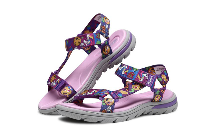 Lookbook (Youth) Skechers Supreme Sport Sandal 'Purple Multi Velcro' 86936L-PRMT