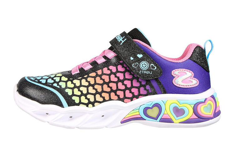 (Youth) Skechers Sweetheart Lights 'Black Multicolor' 302312L-BKMT