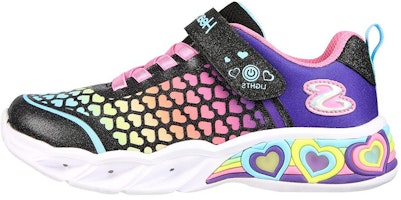 (Youth) Skechers Sweetheart Lights 'Black Multicolor' 302312L-BKMT (Youth) Skechers Sweetheart Lights 'Black Multicolor' 302312L-BKMT