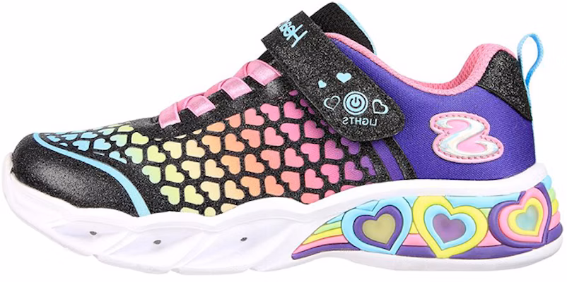 (Youth) Skechers Sweetheart Lights 'Black Multicolor' 302312L-BKMT Buy (Youth) Skechers Sweetheart Lights 'Black Multicolor' 302312L-BKMT