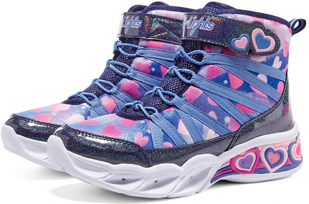 (JR) Skechers Sweetheart Lights ''Blu Nero Rosa'' 302667L-NVMT Shop (JR) Skechers Sweetheart Lights ''Blu Nero Rosa'' 302667L-NVMT
