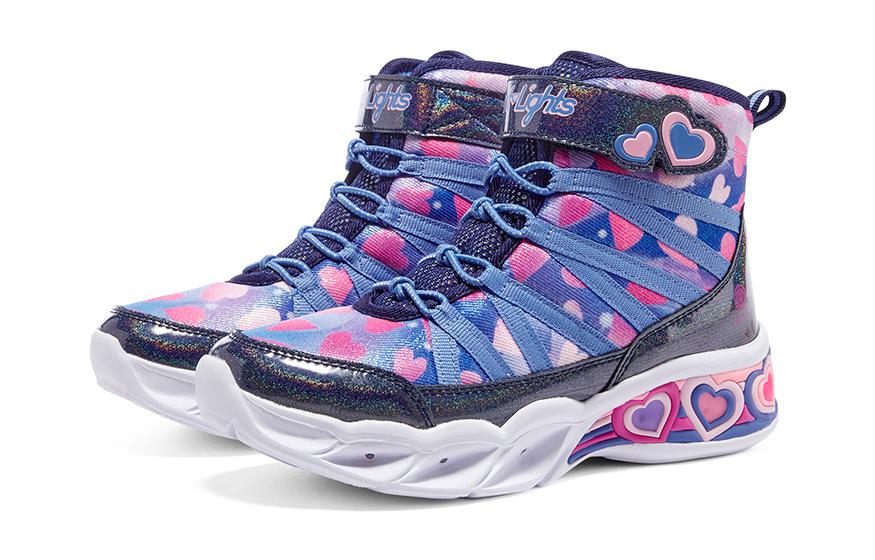 (Youth) Skechers Sweetheart Lights 'Blue Black Pink' 圖 4
