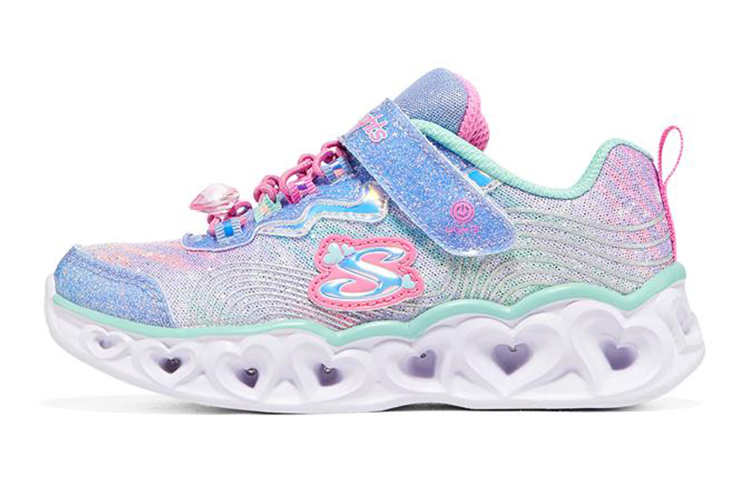 Buy 大童 Skechers Sweetheart Lights 閃燈 魔術貼休閒運動鞋 藍拼色