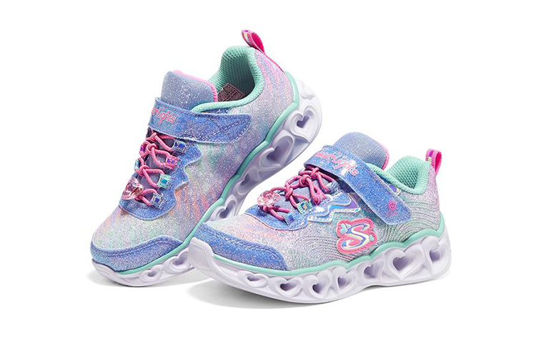 Lookbook (JR) Skechers Sweetheart Lights ''Blauw Color-block'' 302316L-BLMT