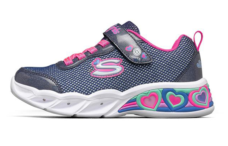 (Youth) Skechers Sweetheart Lights 'Blue Multicolor' 302304L-NVMT