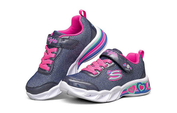Lookbook (JR) Skechers Sweetheart Lights ''Blauw Multicolor'' 302304L-NVMT