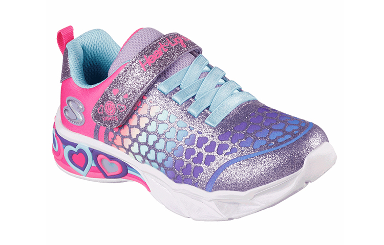 Lookbook 大童 Skechers Sweetheart Lights 休閒運動鞋 粉紫