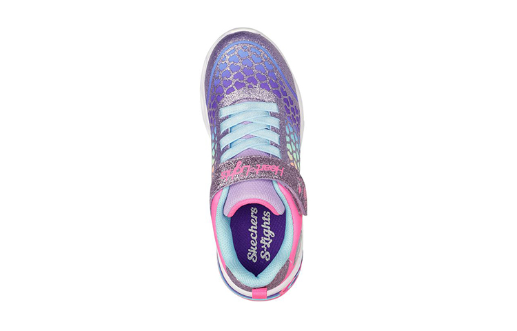 Shop 大童 Skechers Sweetheart Lights 休閒運動鞋 粉紫