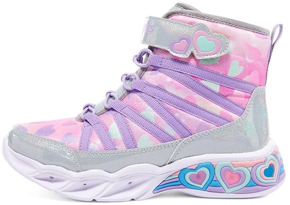 (Youth) Skechers Sweetheart Lights 'Pink Purple Grey' 302667L-SMLT Buy (Youth) Skechers Sweetheart Lights 'Pink Purple Grey' 302667L-SMLT