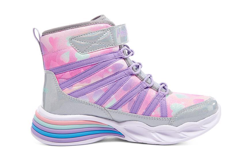 Order 大童 Skechers Sweetheart Lights 耐磨減震 兒童休閒鞋 紫灰色