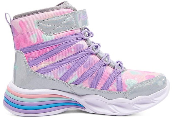 (Youth) Skechers Sweetheart Lights 'Pink Purple Grey' 302667L-SMLT Order (Youth) Skechers Sweetheart Lights 'Pink Purple Grey' 302667L-SMLT