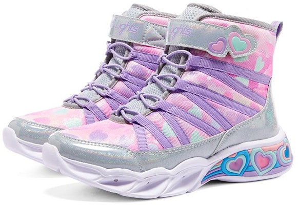 (Youth) Skechers Sweetheart Lights 'Pink Purple Grey' 302667L-SMLT Shop (Youth) Skechers Sweetheart Lights 'Pink Purple Grey' 302667L-SMLT