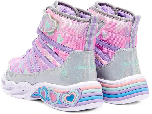 大童 Skechers Sweetheart Lights 耐磨減震 兒童休閒鞋 紫灰色 Purchase 大童 Skechers Sweetheart Lights 耐磨減震 兒童休閒鞋 紫灰色