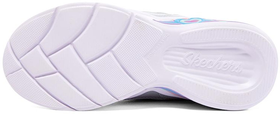 (Youth) Skechers Sweetheart Lights 'Pink Purple Grey' 302667L-SMLT Details for (Youth) Skechers Sweetheart Lights 'Pink Purple Grey' 302667L-SMLT