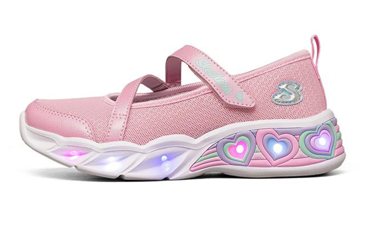 (Youth) Skechers Sweetheart Lights 'Pink White' 302303L-PNK