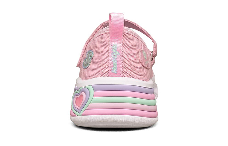 Shop 兒童 Skechers Sweetheart lights 魔術貼閃燈跑步鞋 粉紅色
