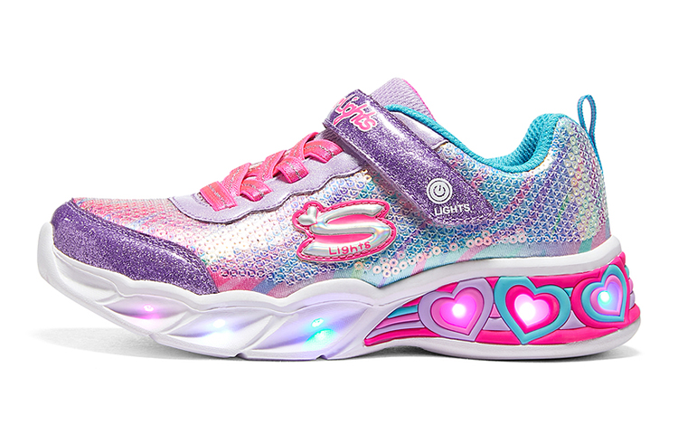 (Youth) Skechers Sweetheart Lights 'Purple Multi' 302313L-PRMT