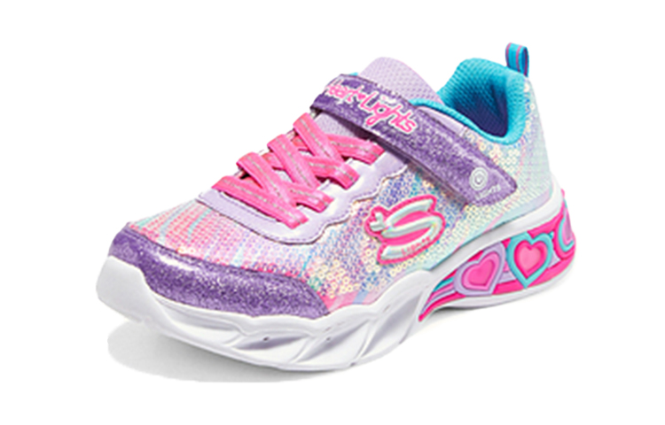 Lookbook (JR) Skechers Sweetheart Lights "Violet Multi" 302313L-PRMT
