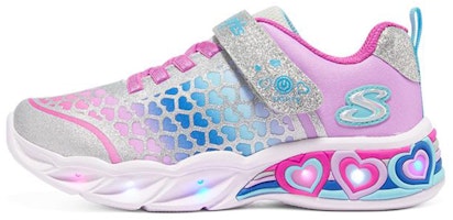 (Youth) Skechers Sweetheart Lights 'Silver Pink' 302312L-SMLT (Youth) Skechers Sweetheart Lights 'Silver Pink' 302312L-SMLT