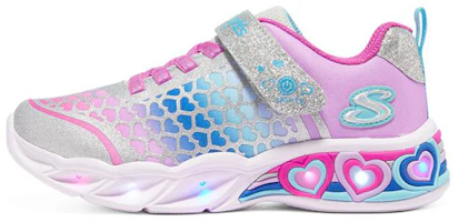 (Youth) Skechers Sweetheart Lights 'Silver Pink' 302312L-SMLT (Youth) Skechers Sweetheart Lights 'Silver Pink' 302312L-SMLT