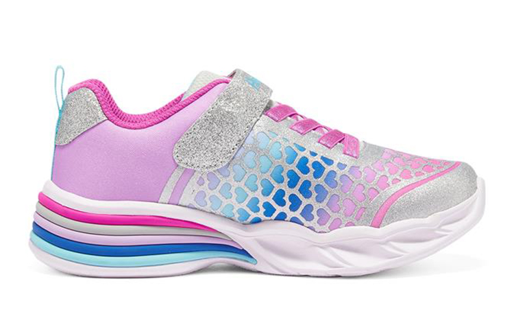 Order (JR) Skechers Sweetheart Lights ''Zilver Roze'' 302312L-SMLT