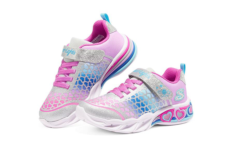 Lookbook (JR) Skechers Sweetheart Lights ''Zilver Roze'' 302312L-SMLT