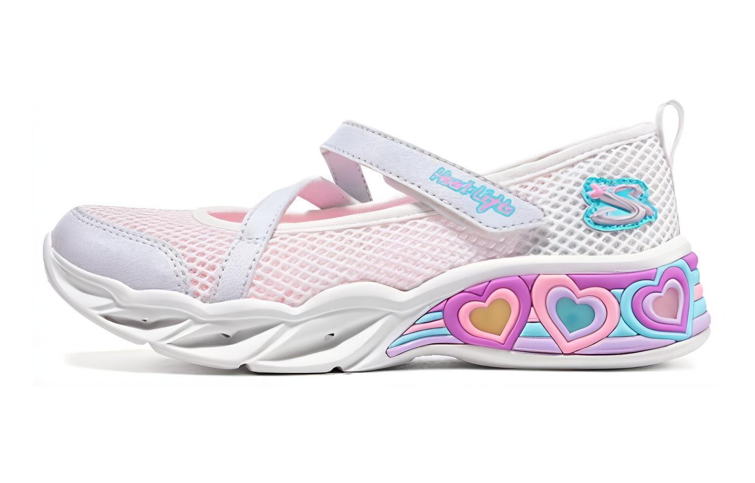 (Youth) Skechers Sweetheart Lights 'White Comfort' 302568L-WHT