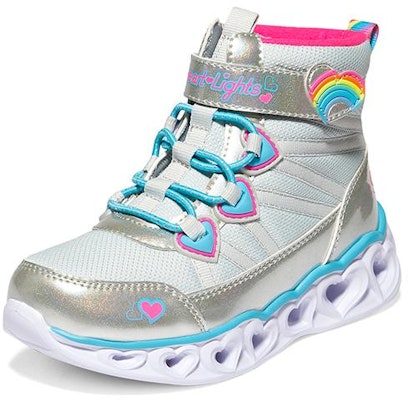 (Youth) Skechers Sweetheart Lights 'White Silver Blue' 302668L-SMLT Lookbook (Youth) Skechers Sweetheart Lights 'White Silver Blue' 302668L-SMLT