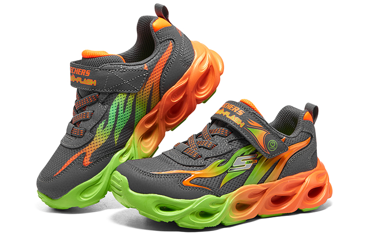 Lookbook (JR) 斯凯奇Thermo-Flash '灰绿橙' 400103L-CCOR