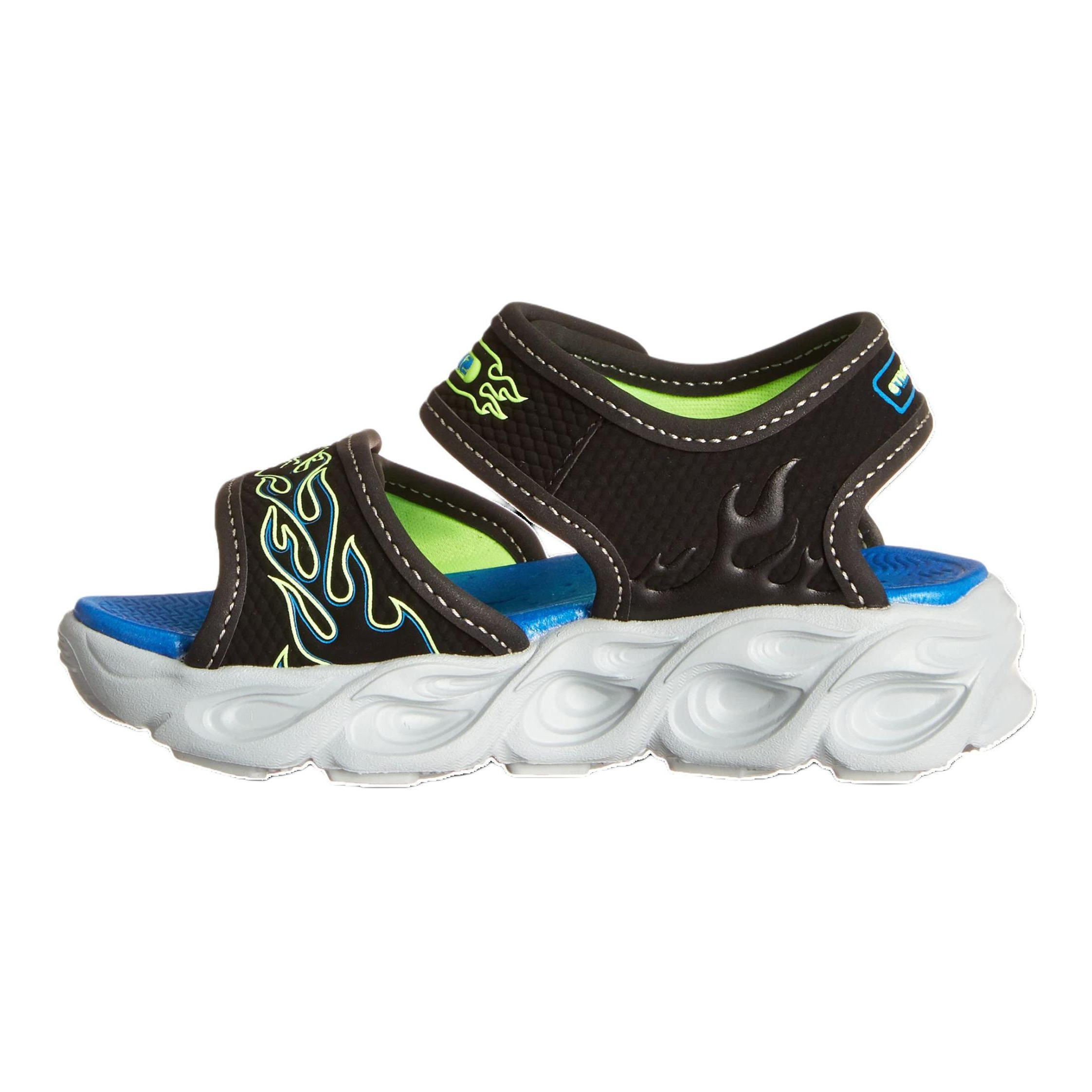 (Youth) Skechers Thermo Splash Slip On Sport Light-Up Sandals 'Black Blue' 400109L-BBLM
