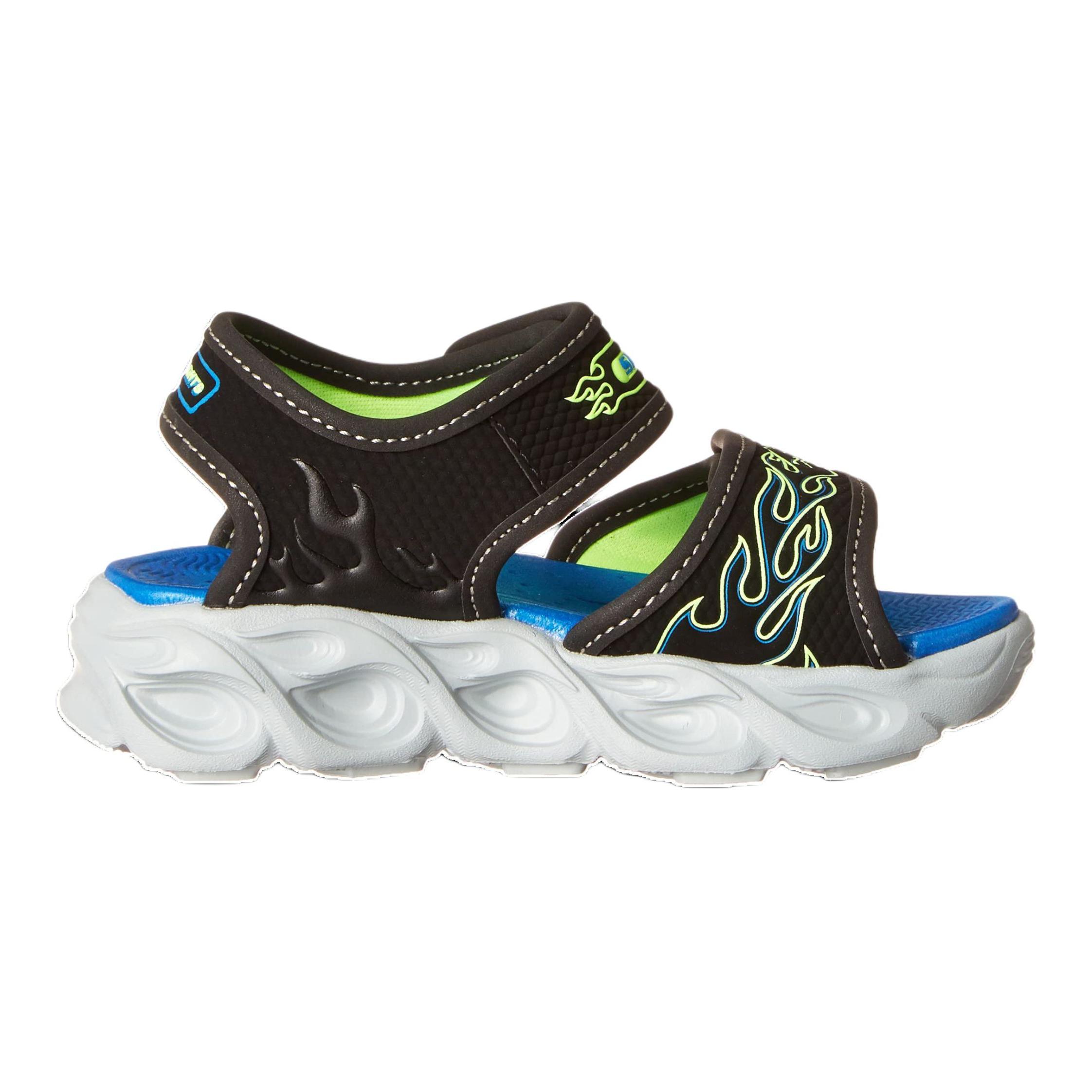 Order 大童 Skechers S Lights: Thermo Splash-Heat-Flo 運動休閒涼鞋 黑綠