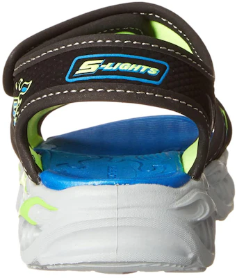 大童 Skechers S Lights: Thermo Splash-Heat-Flo 運動休閒涼鞋 黑綠 Shop 大童 Skechers S Lights: Thermo Splash-Heat-Flo 運動休閒涼鞋 黑綠